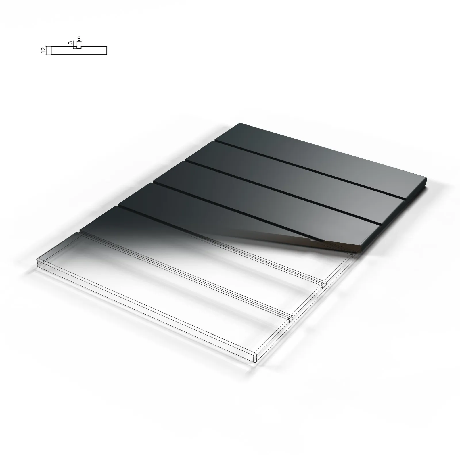 6mm groove milling design for bespoke security doors