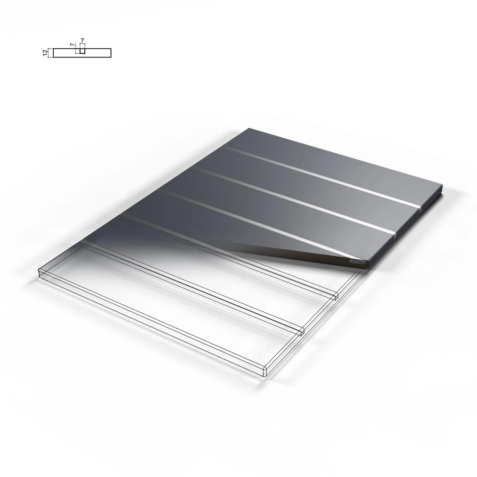 Aluminium inlay milling design for bespoke security doors