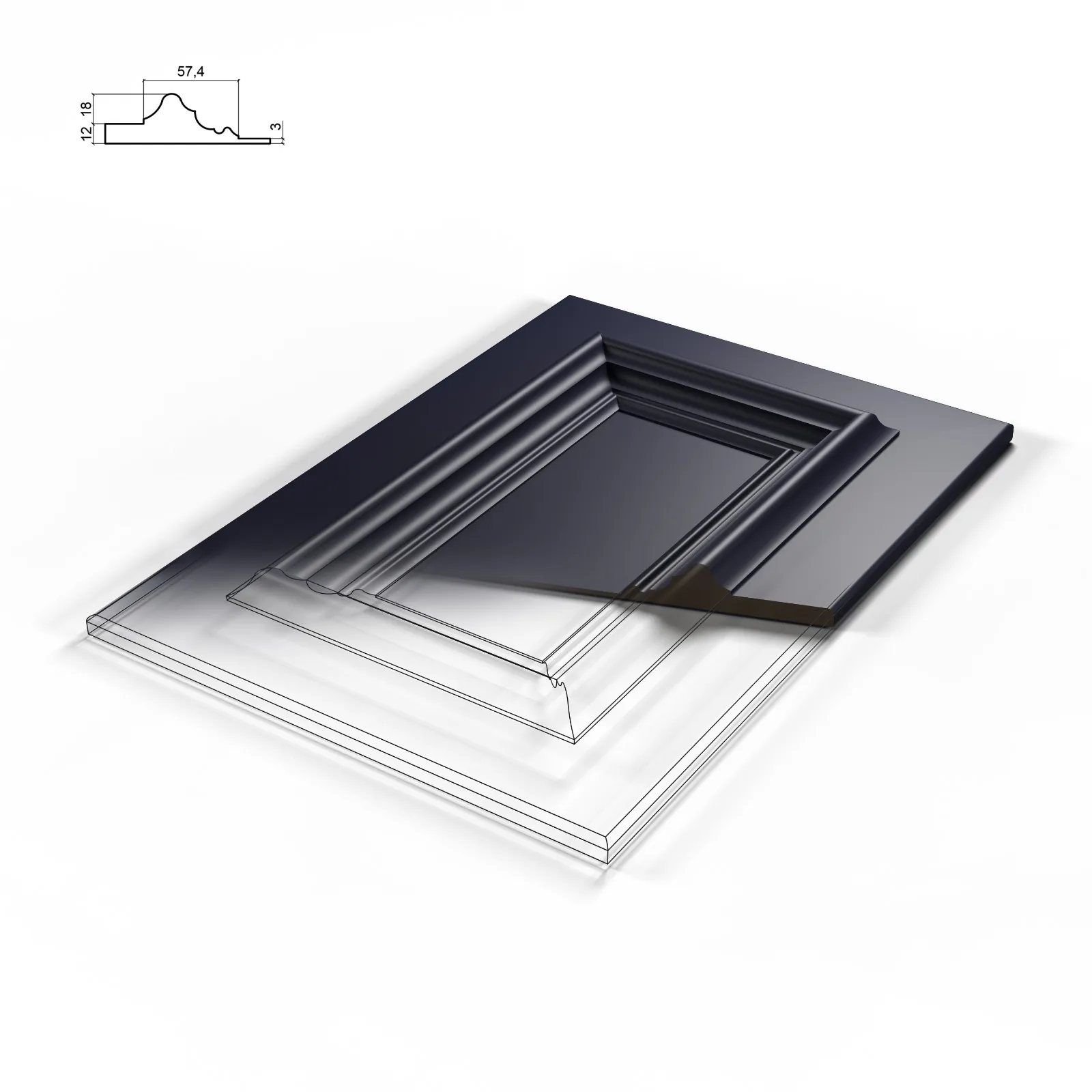Edwardian raised-panel milling design for bespoke security doors
