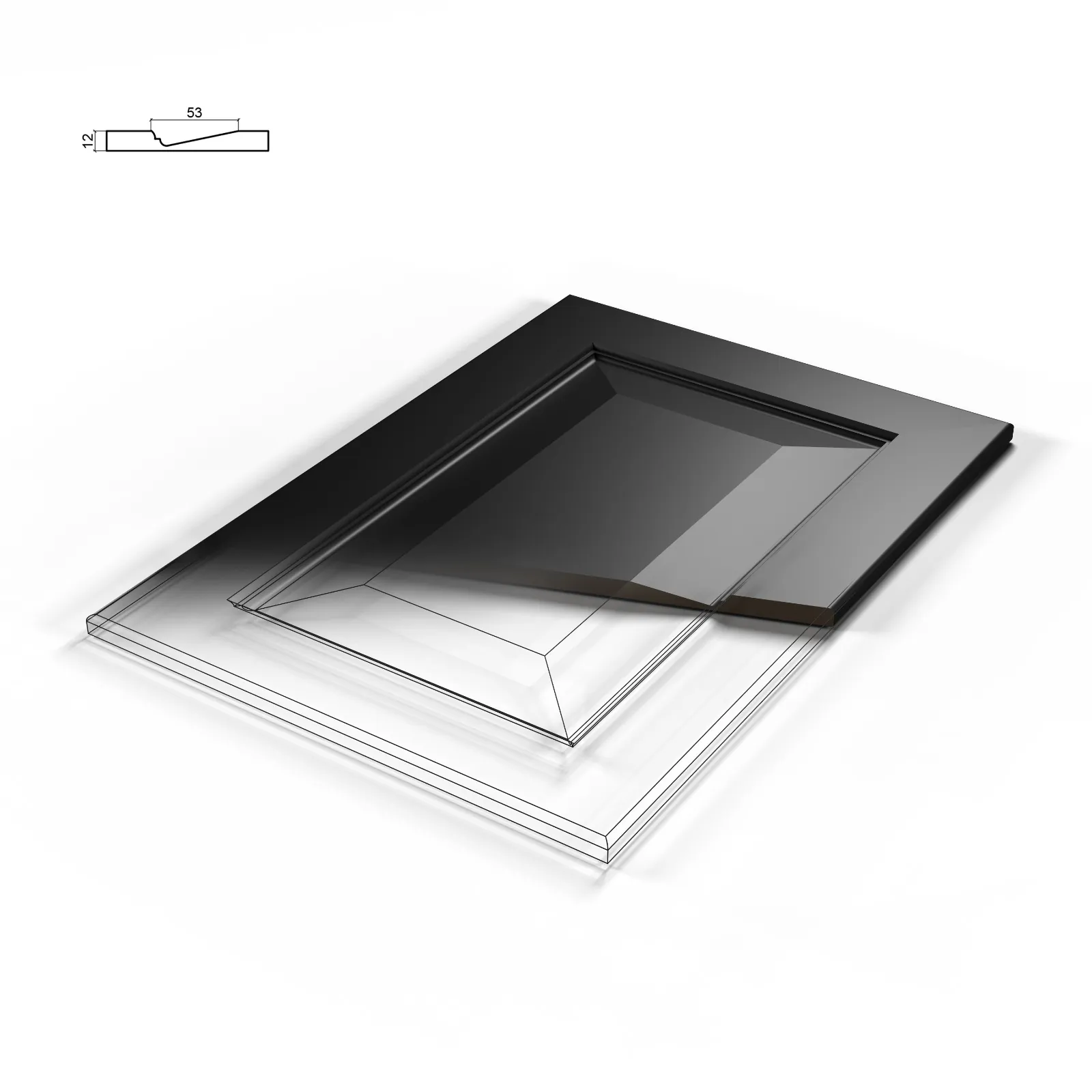 Georgian bevelled-panel milling design for bespoke security doors
