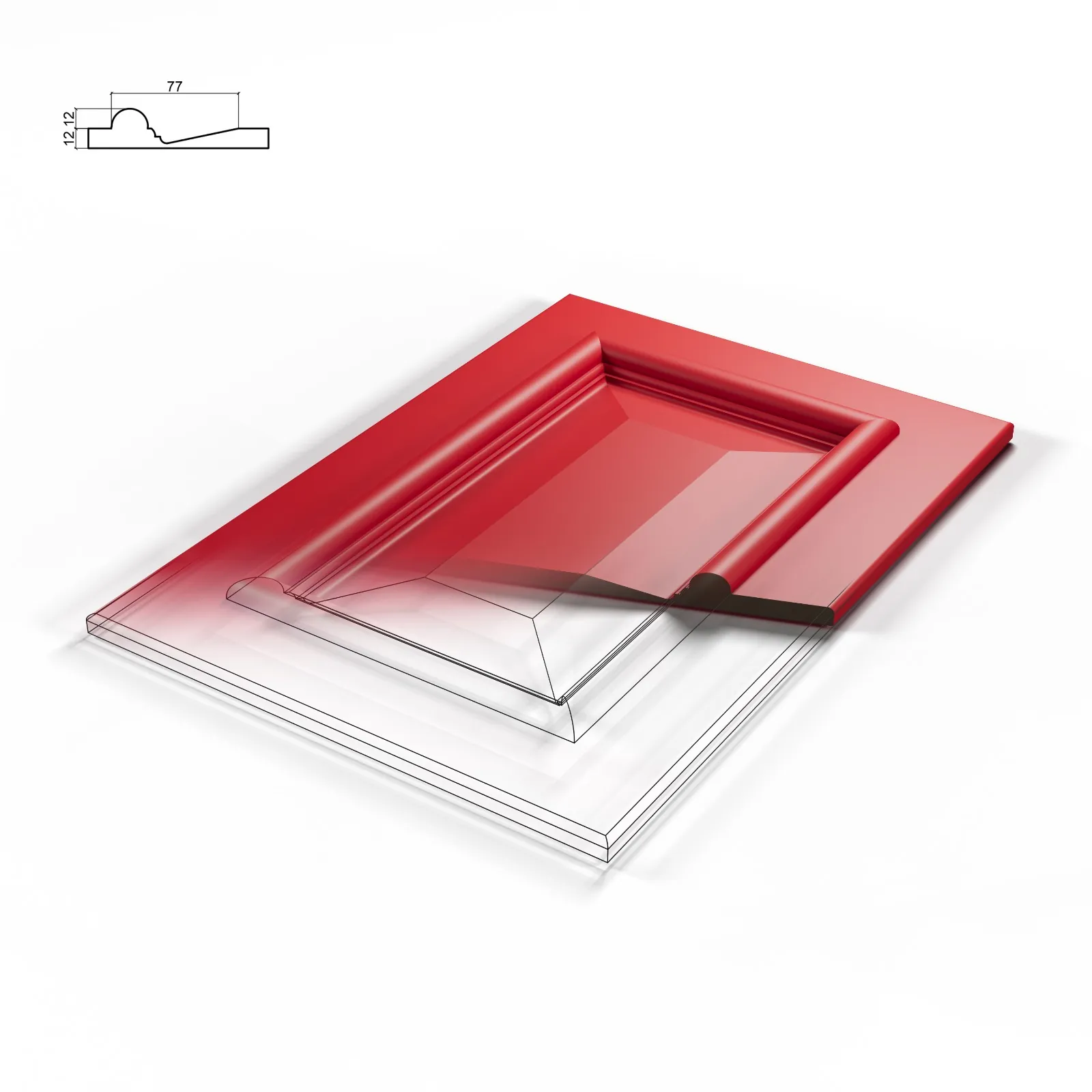 Georgian mouldings raised-panel milling design for bespoke security doors