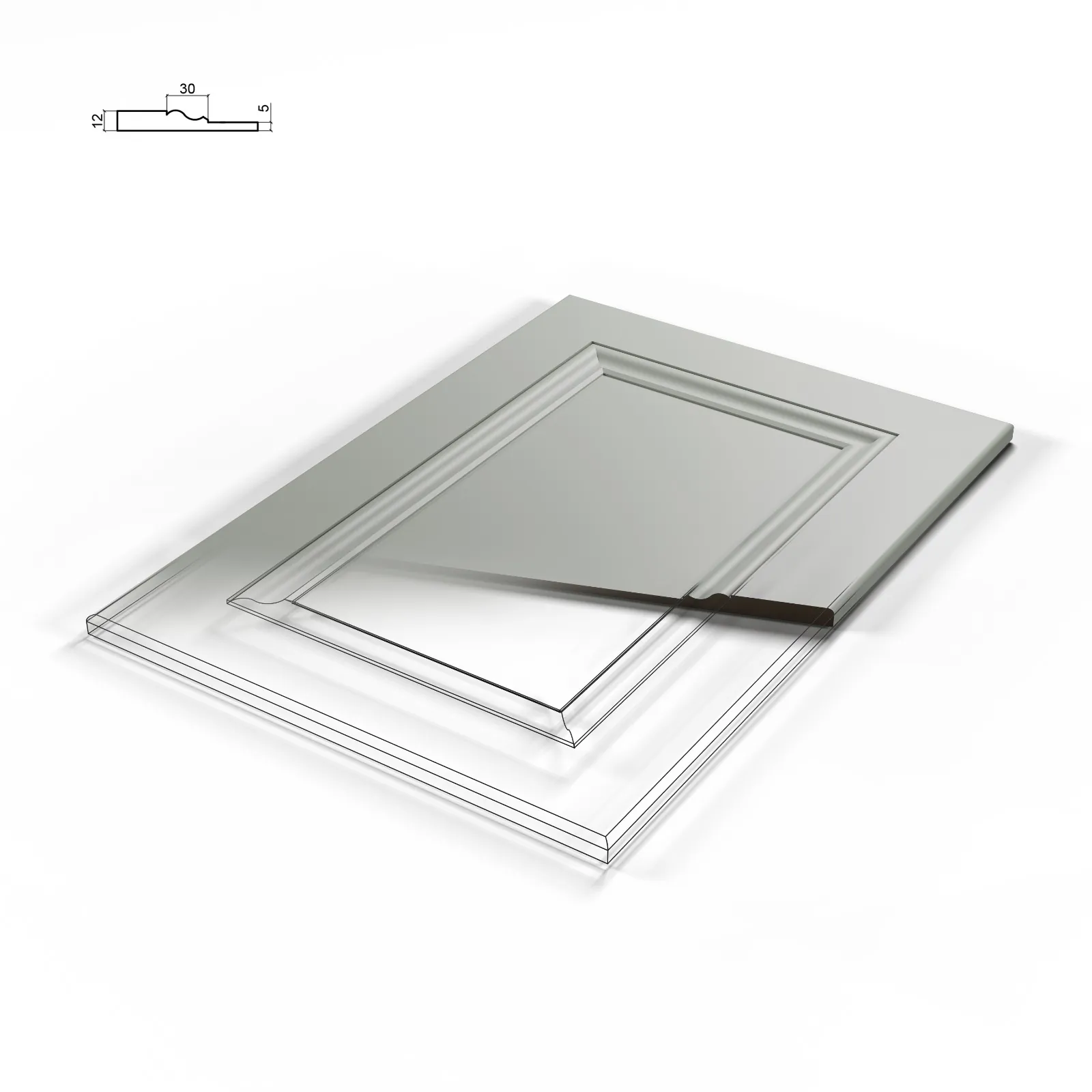 Regency recessed-panel milling design for bespoke security doors