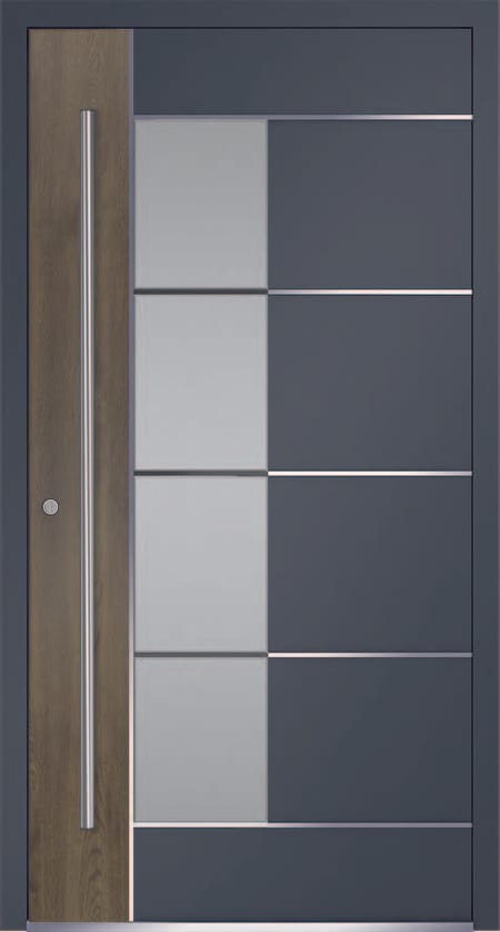 Anthracite & oak door