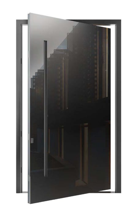 Smoked glass door
